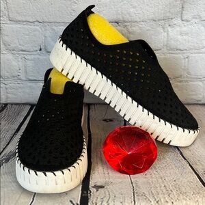 *Project Cloud black perforated slip-on loafers. COMFORTABLE. 11